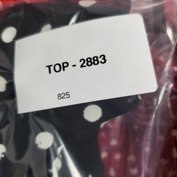 Maurices Black White Polka Dot Sheer Blouse Women’s Medium - Picture 7 of 7